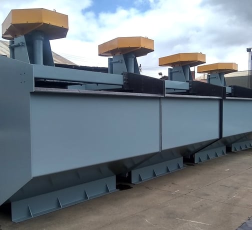 Wemco flotation cells, complete with mechanism, belt guards, motor baseplate, new condition - Image 7