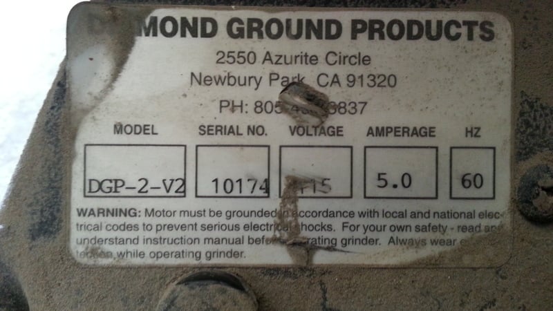 Diamond Multimax #DGP-2-V2, Ground Tool Grinder, 115 V., S/N 10174, 2003 - Image 5