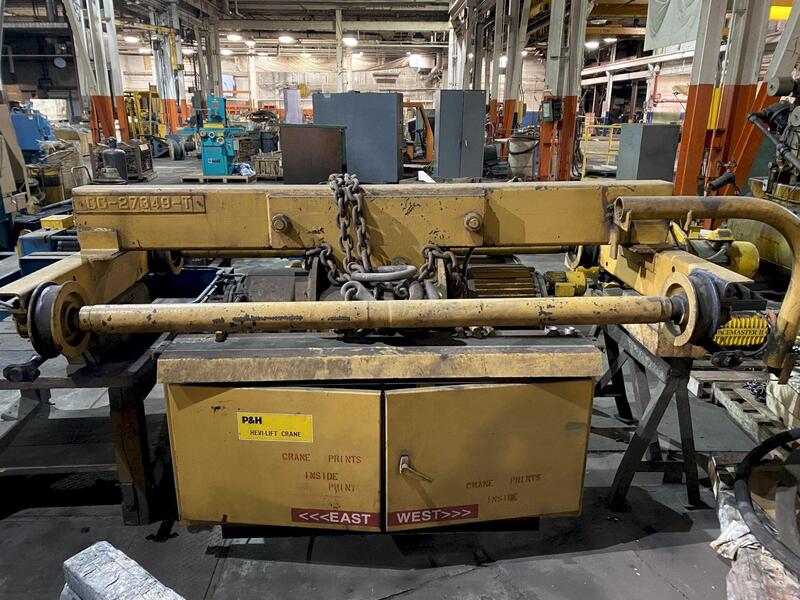 15 Ton, P & H, double girder overhead crane, 25' span, 18'2" lift, 46" overhead clearance, Pendant Control - Image 5