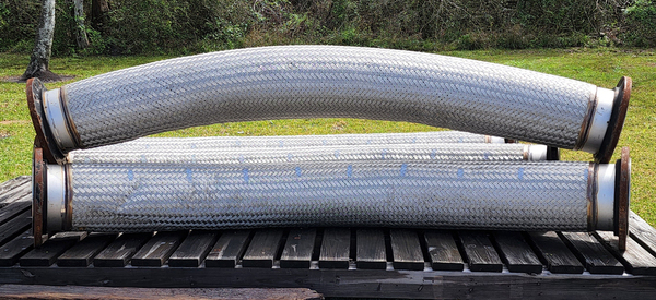 Braided hoses, braided Stainless Steel flanged, #150, 6", 8", 10", 12" diameter, 75 psi - Image 1