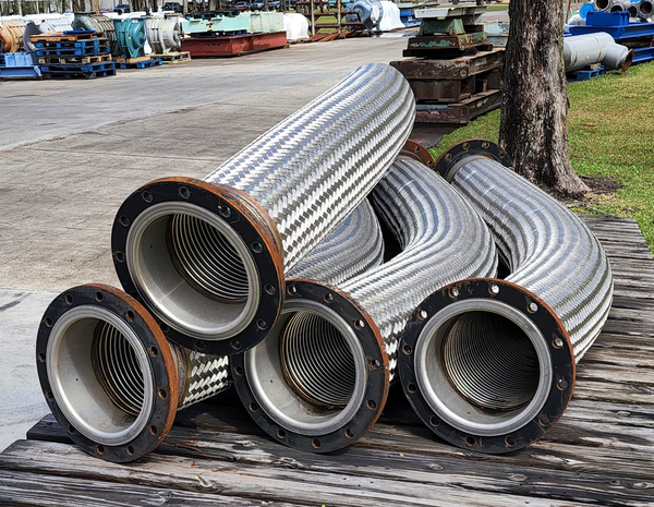 Braided hoses, braided Stainless Steel flanged, #150, 6", 8", 10", 12" diameter, 75 psi - Image 2