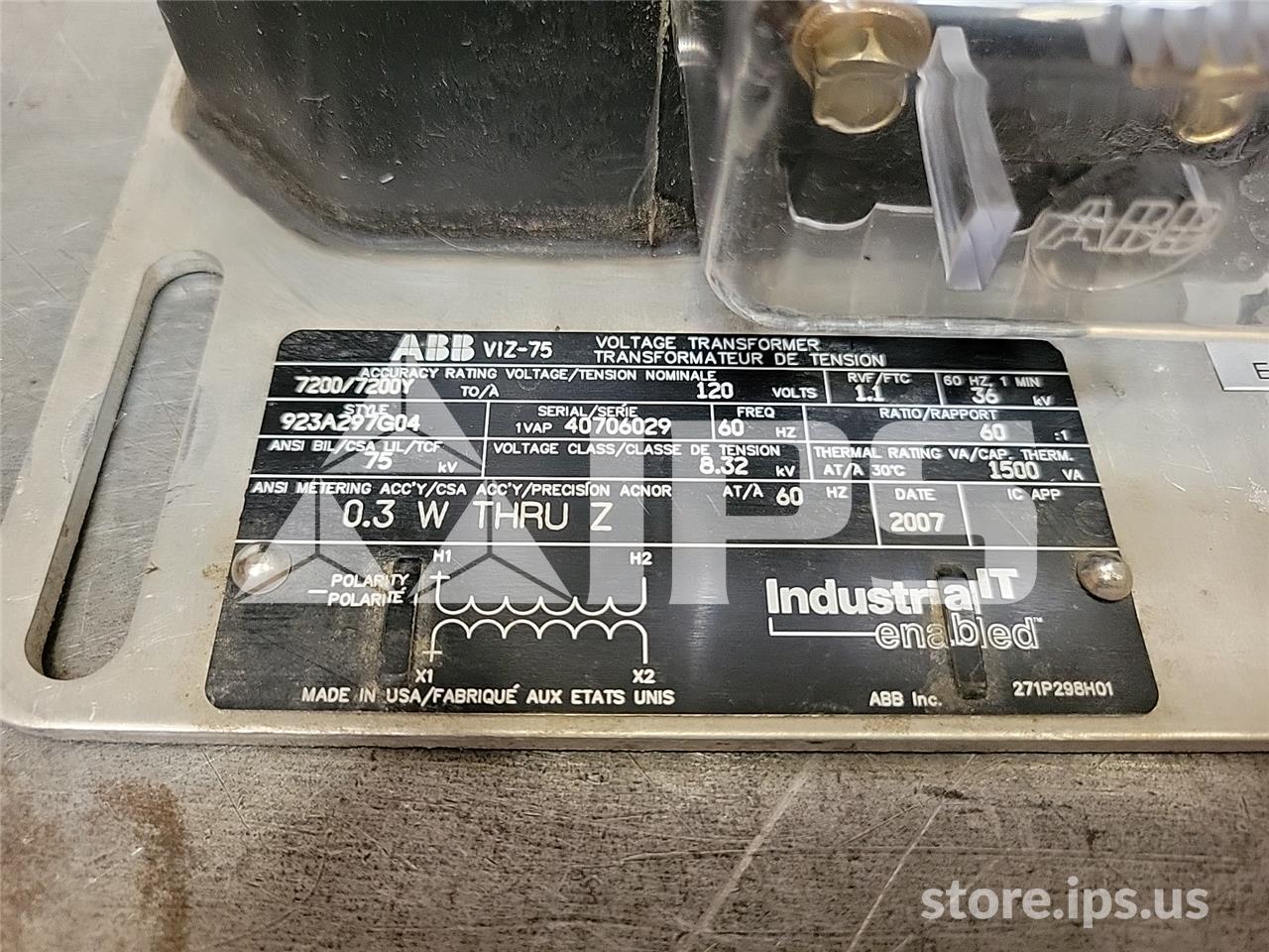 ABB 60:1 Viz-75 Potential Transformer - Image 2