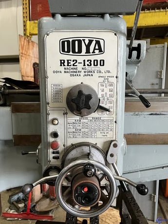 4' -13" Ooya #RE2-1300, radial drill arm, power elevation & clamp, 3-1/16" spindle diameter, #4MT - Image 5