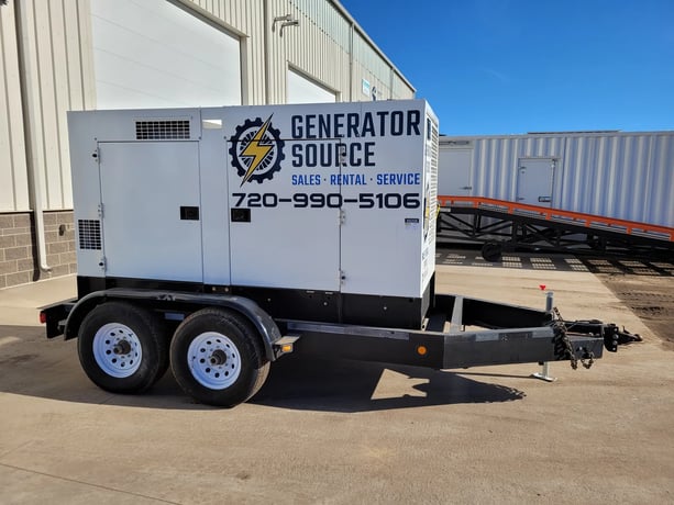 100 KW Multiquip #DCA125USI, diesel, enclosure mounted on trailer, 2011, #89206 - Image 2