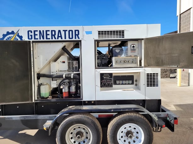 100 KW Multiquip #DCA125USI, diesel, enclosure mounted on trailer, 2011, #89206 - Image 4