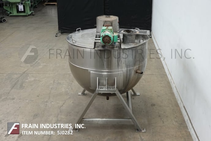 300 gallon Lee #300D9MS, 316 Stainless Steel jacketed double motion kettle, 54" dia x 40" deep with 20" - Image 3