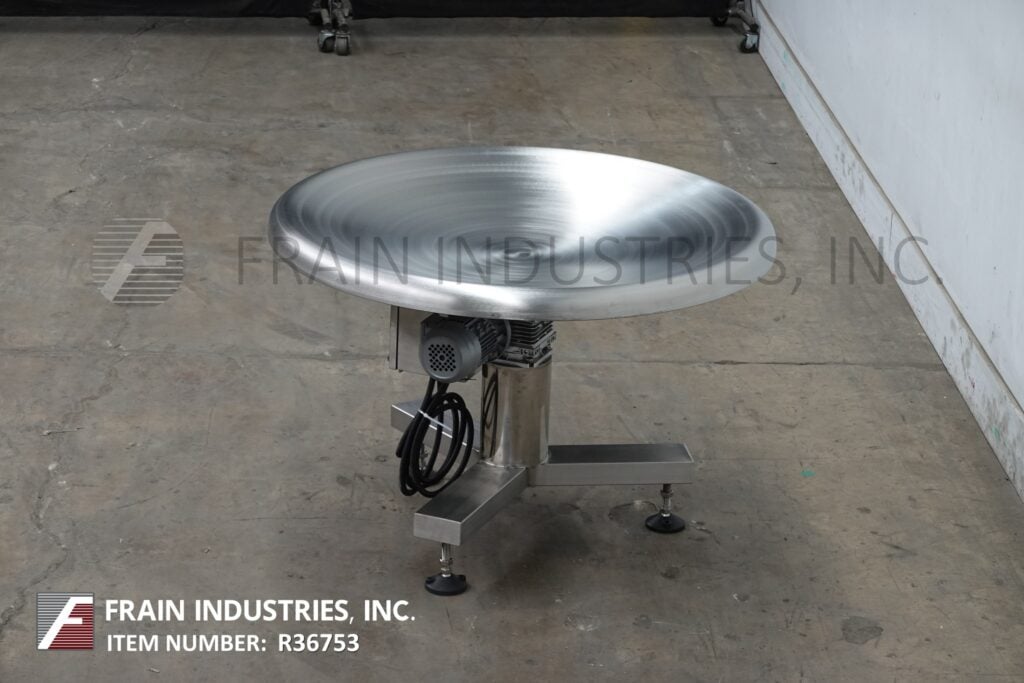 47" ohlson #ct-47-, Stainless Steel construction, 47" diameter disc accumulation table, mounted on Stainless - Image 4