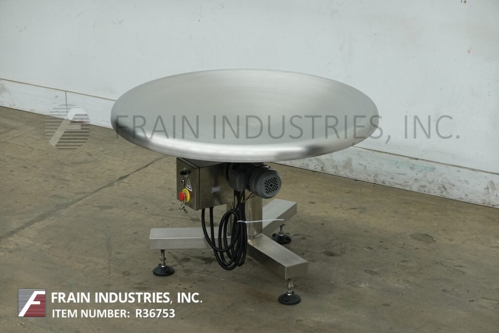 47" ohlson #ct-47-, Stainless Steel construction, 47" diameter disc accumulation table, mounted on Stainless - Image 5