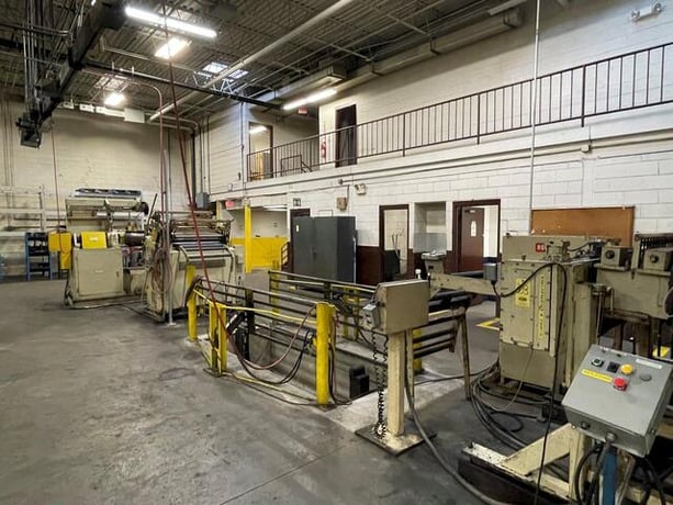 10000 Lb. Rowe #10040-DSJ / C3-40, conventional coil feed line, 40" width x .110" stock, 60" outside - Image 1