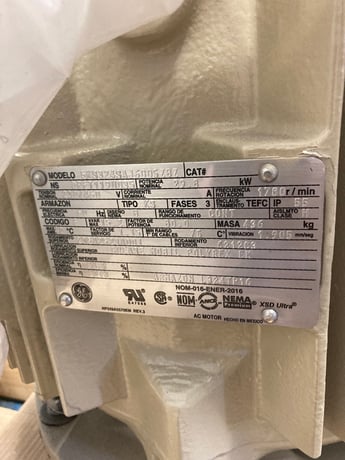 40 HP 1800 RPM General Electric, Frame L324TP16, VHS, vertical hollow shaft, new, 230/460 Volts - Image 1