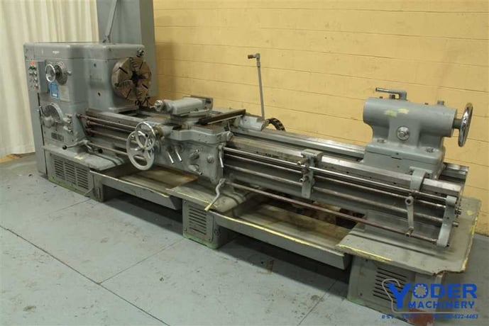 26" x 84" Sidney engine lathe, 17" swing over cross slide, steady rest, thread dial, swivel compound, #58895 - Image 2