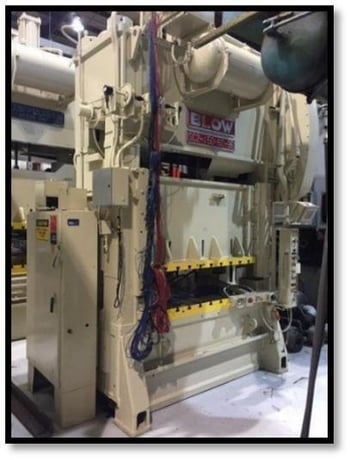 150 Ton, Blow #SC2-150-60-36, straight side double crank, 6" stroke, 18" Shut Height, 60" x 36" Bed, 60 SPM - Image 2
