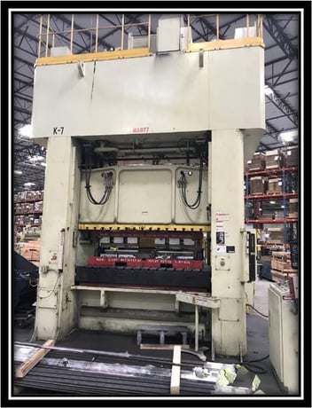 440 Ton, Komatsu #L2M400-3BM, straight side double crank Press, 7.8" stroke, 27.6" Shut Height, 96" x 49" - Image 3