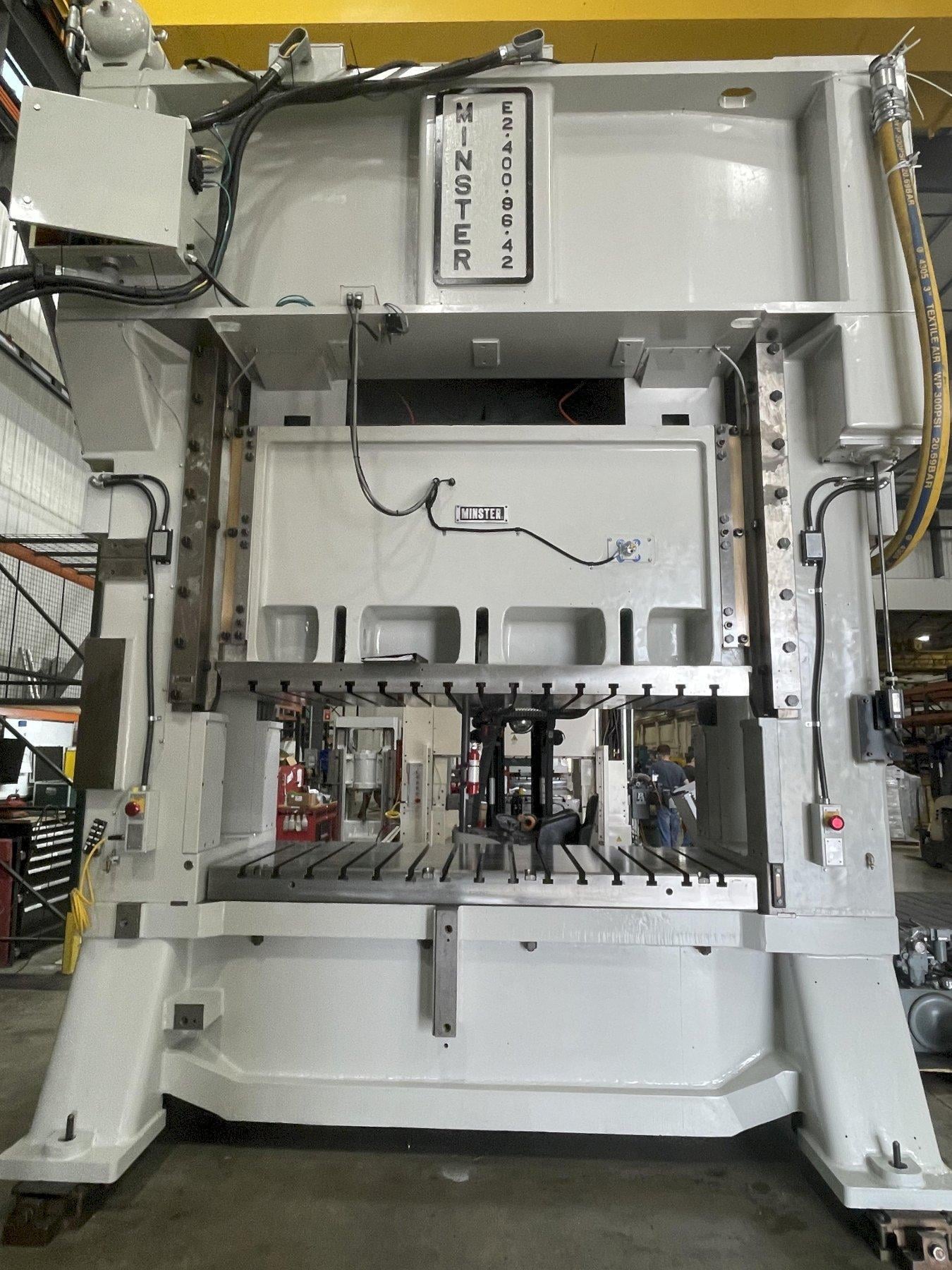 400 Ton, Minster #E2-400-96, straight side double crank Press, 8" stroke, 40" Shut Height, 96" x 42" Bed, 70 - Image 1