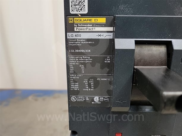 Square D Lgl Powerpact L-frame Mccb Unused Surplus Micrologic 3.3 S Lsi, 400 Amps Ampacity - Image 6