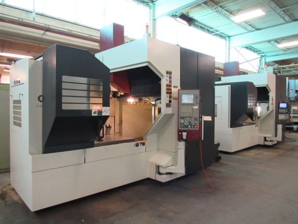 OKK #VP-9000, 40 automatic tool changer, 44" X, 36" Y, 22" Z, 20000 RPM, #40, 30 HP, 51.8" x36.2" table, Mit - Image 1