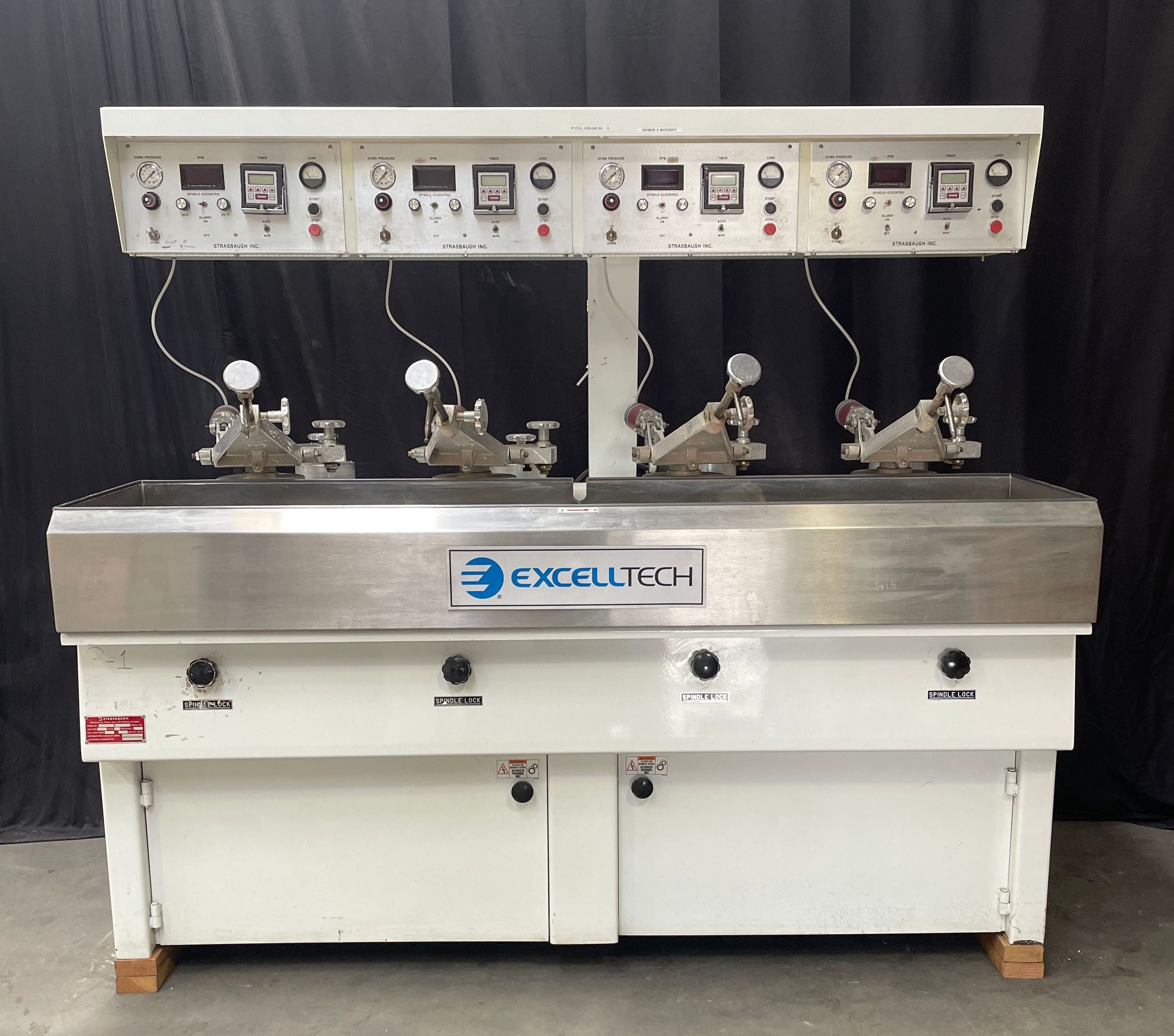 Strasbaugh, DC drive grinder polisher, 12" capacity, 4 spindle, 14.5" cc - Image 2