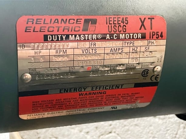 150 HP 1800 RPM Reliance, Frame L4046, DPFVBB, 460 Volts, New Surplus - Image 6