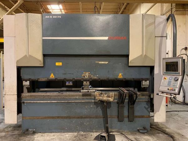190 Ton, Durma, 6-Axis CNC hydraulic press brake, 10' overall, 1032" between housing, 10.4" stroke, 21" Shut - Image 1