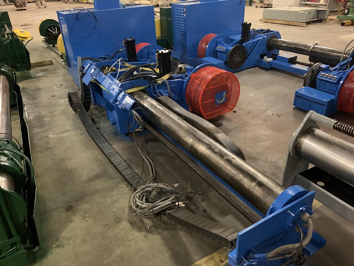 Jagenberg #SE-15, 87" shaftless floor pick up unwind stand, 60" OD, edge quide, 1998 - Image 1