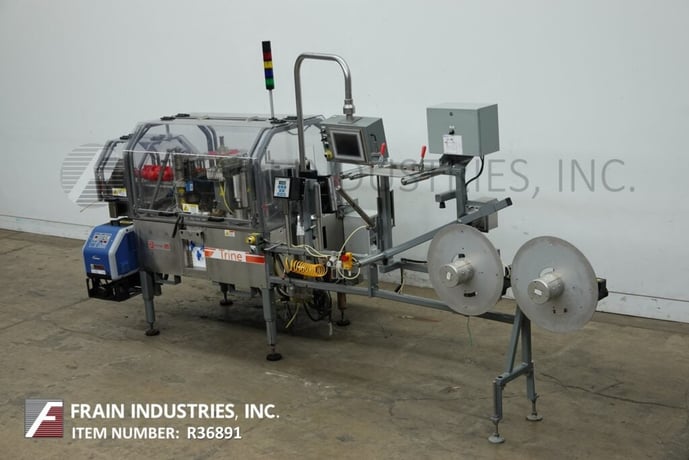 Trine #4650, Stainless steel, roll fed, hot melt glue labeler designed to apply full or partial wrap labels - Image 5
