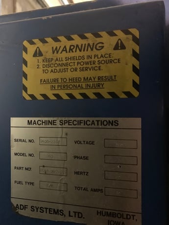 ADF Systems #960, Parts Washer, 32" table, 18" working height, 7.5 KW heater, 18 GPM, 1994 - Image 5
