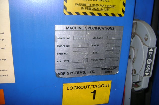 ADF Systems #960, Parts Washer, 32" table, 18" working height, 7.5 KW heater, 18 GPM, 1994 - Image 6