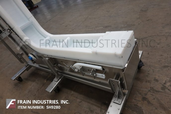 10" wide, Nercon, Z-style Stainless Steel incline/cleated conveyor, mounted on heavy duty Stainless Steel - Image 2