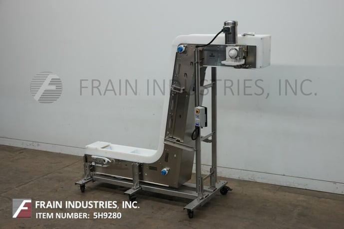 10" wide, Nercon, Z-style Stainless Steel incline/cleated conveyor, mounted on heavy duty Stainless Steel - Image 5