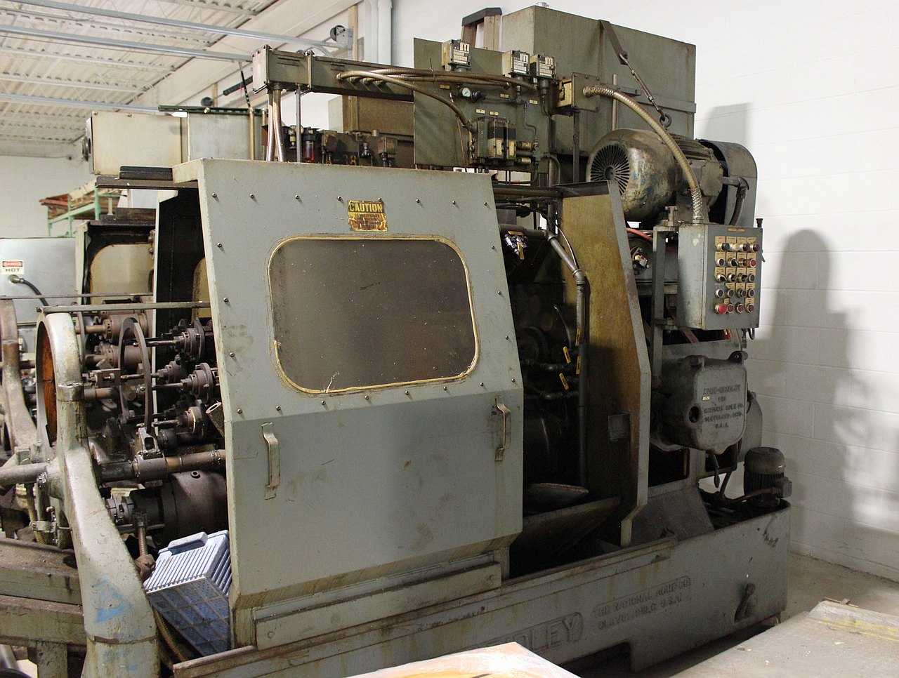 Acme-Gridley #RA-6, 1-1/4" capacity, automatic multi-spdl collet chuck, bar machine, cross drill attachment - Image 1