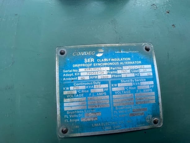 750 KW Condec #SER Class F Generator - Image 4