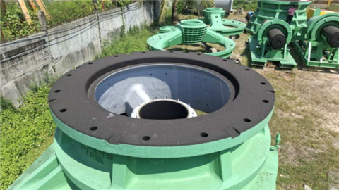 54" x 74" Kobe-Allis Chalmers gyratory crusher, flared bottom shell, #3K-BV01 - Image 9