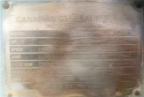 450 HP 1180 RPM Canadian General Electric, 1.15 sf, 4000 v. - Image 3