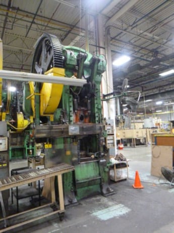 150/110 Ton, Bliss #3-3/4B, toggle press, 15"/22" stroke, 30" x 29" bed, 6" adjudtment, air clutch - Image 3