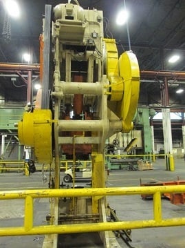 170/110 Ton, Bliss #B-4A, double action toggle press, 15" stroke, 32" x 34" bed, 9 SPM, air clutch - Image 3