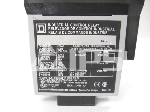 Square D 120 Volts AC Type X Control Relay Series 8501, 4no 10 Amps Contact - Image 3