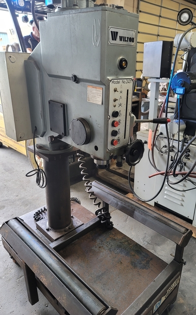 Wilton #2401, geared head drill press, PDF, custom table w/ rollers - Image 2