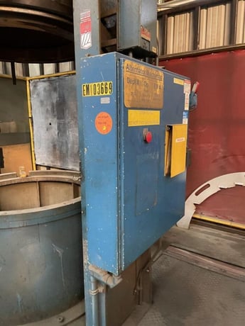 200 Ton, Dake #19-525, H-frame trvling head hydraulic straightening press, 40" stroke, 10.8' daylight, 78" - Image 3