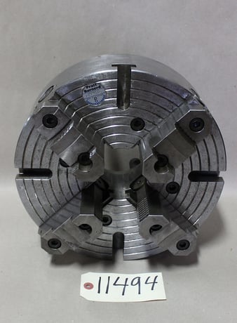 12" Bernard, 4-Jaw manual chuck, 3" thru hole, D1-8 Camlock back - Image 4
