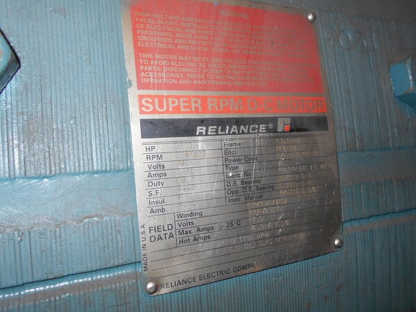 2500 HP 250/690 RPM Reliance, Frame B1610AT, compensation winding, 700 Volts - Image 5