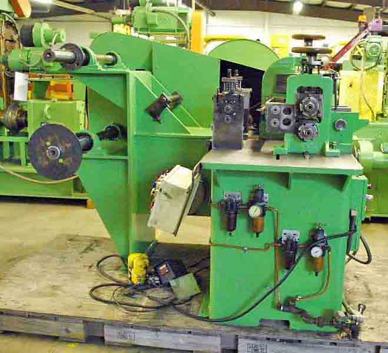 12" x 2.5" Ruesch #76, slitting line, 1000 lb., scrap winder, dual recoilers - Image 1