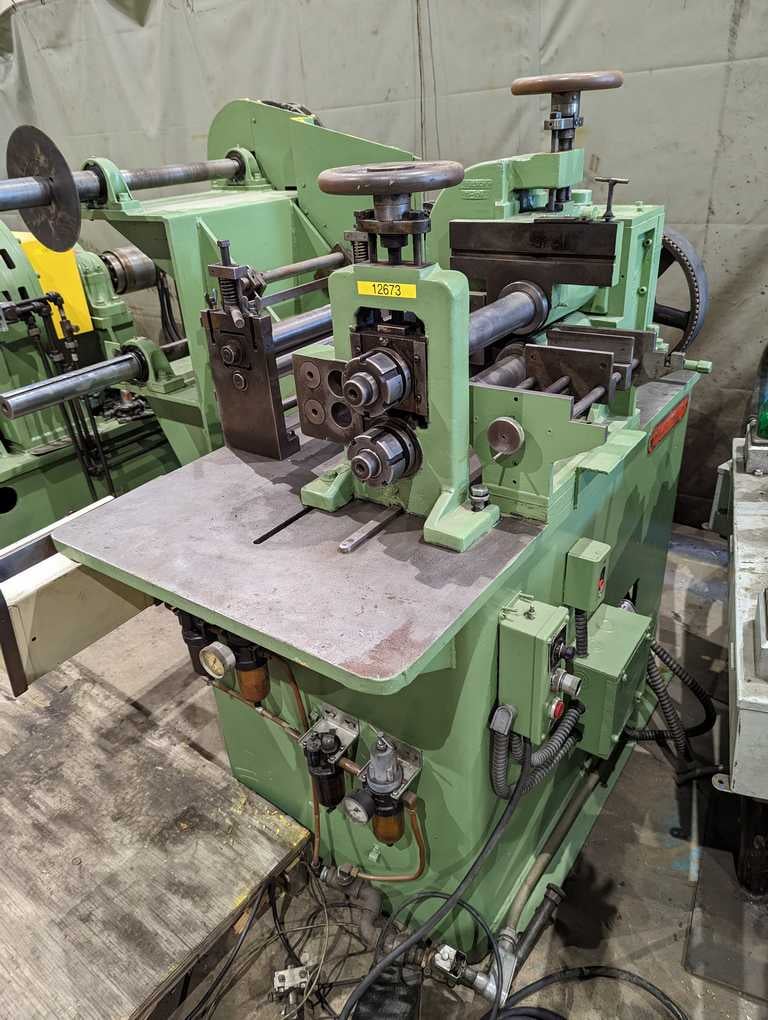 12" x 2.5" Ruesch #76, slitting line, 1000 lb., scrap winder, dual recoilers - Image 4