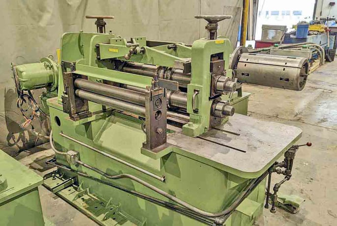 24" x 4.12" Ruesch #146, slitting line, 6000 lb., steel stripper ring assembly - Image 6