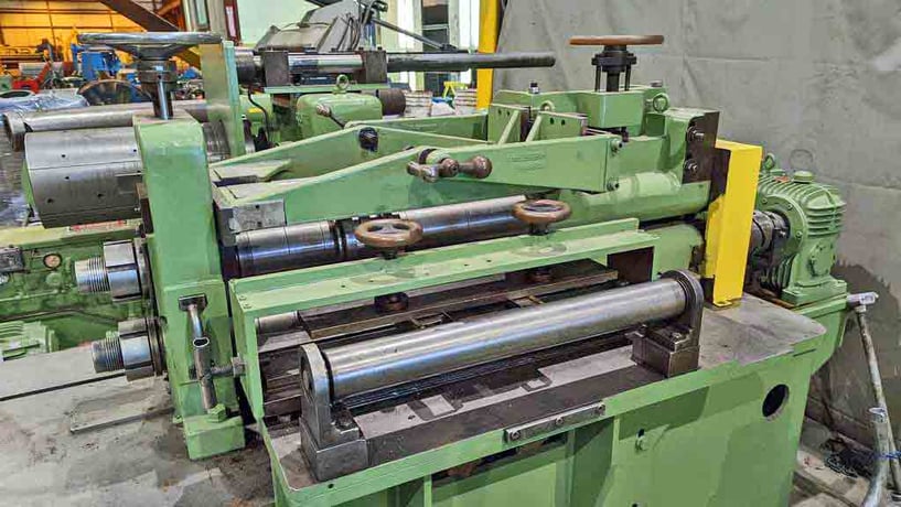 24" x 4.12" Ruesch #146, slitting line, 6000 lb., steel stripper ring assembly - Image 8