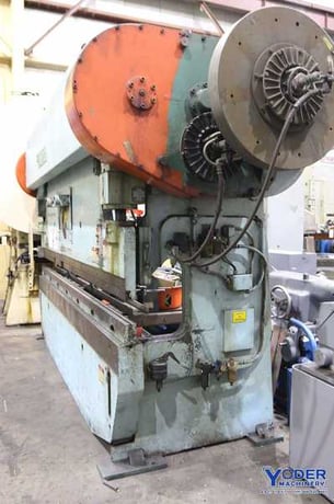 150 Ton, Wysong #150-12, mechanical press brake, 14' overall, 150" between housing, 3" stroke, #70752 - Image 3