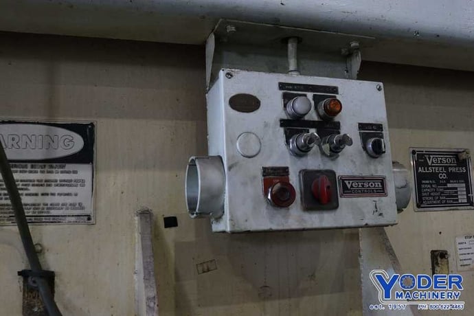 50 Ton, Verson #50X8, mechanical press brake, 8' overall, 96" between housing, 2-1/2" stroke, #66732 - Image 6