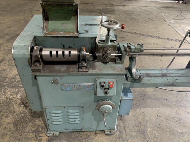 .035" -.125" Shuster #1V18, wire straightener & cut-off, 12' cutoff length, 2 HP, 20-150 FPM - Image 1