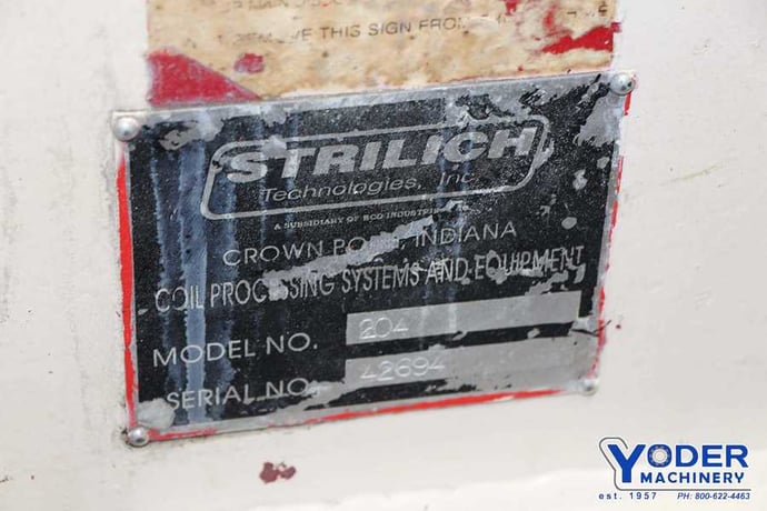 20000 lb. Strilich #204, driven coil reel & car, 36" W, 14"-18" ID, 72" OD, 36" face, #67552 - Image 8