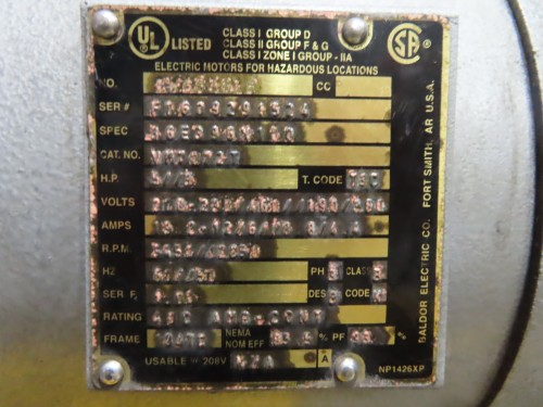 95 lb. Anver #VB7HV-X11CD, Vacuum Hoist Lift, 5 HP, 230/460 Volts, 3 phase - Image 7