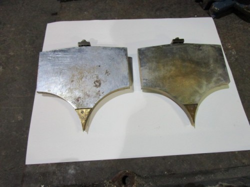 Bronze End Guides for a 3 Roll Mill, 12" diameter, 12" top, 11.5" top to point, Replaceable tip - Image 2
